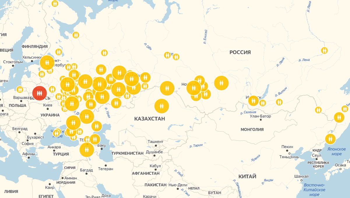 Яндекс начал оценивать уровень самоизоляции россиян