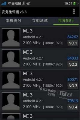 Результаты Samsung Galaxy Note III & Xiaomi Mi-3 в бенчмарке AnTuTu