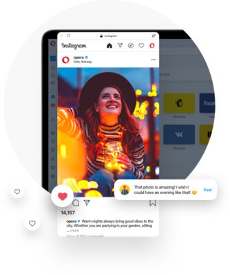 В Opera для компьютеров встроили Instagram