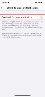 Как включить или отключить системное отслеживание COVID-19 в iPhone на iOS 13.5