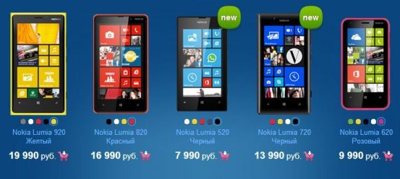 Nokia снижает цены на смартфоны Lumia в России