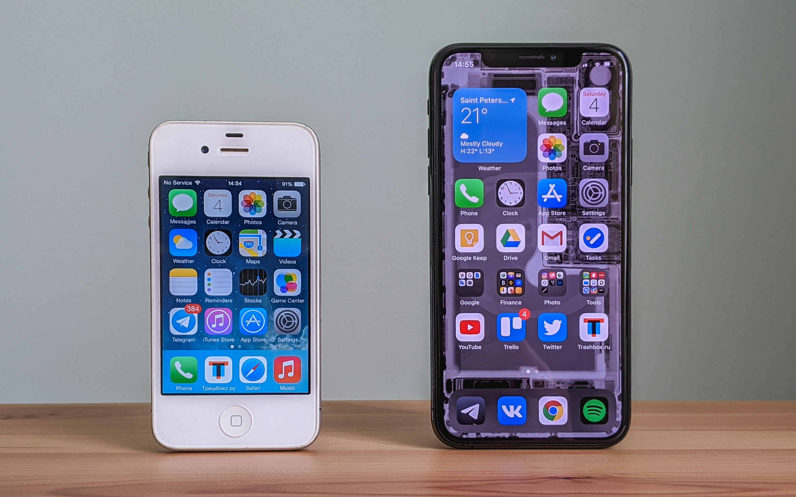 iOS 7 против iOS 14: как система изменилась за 7 лет