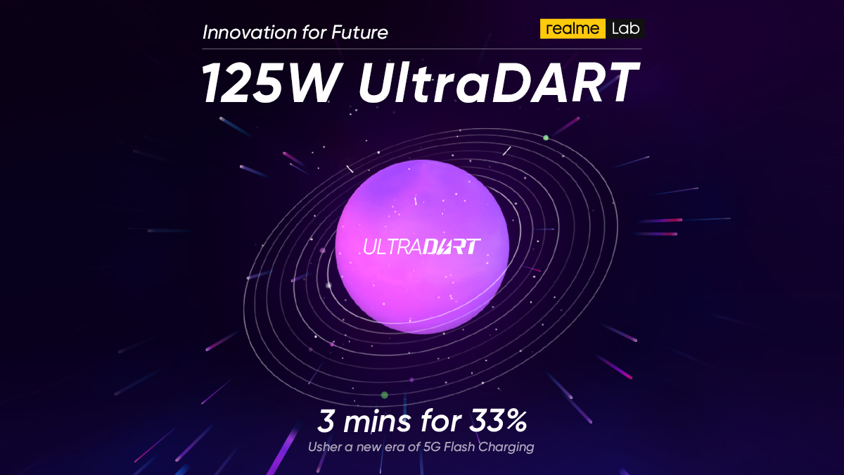 33% за 3 минуты: Realme представила свою 125-ваттную зарядку UltraDART