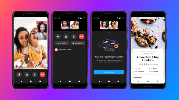 Facebook представил функцию совместного использования экрана в Messenger на смартфоне