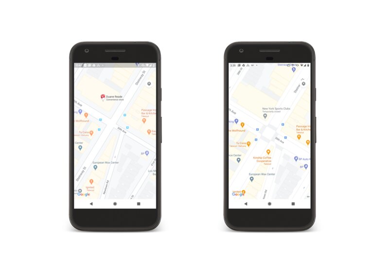 Google Карты стали подробнее, красочнее и теперь показывают пешеходные тротуары