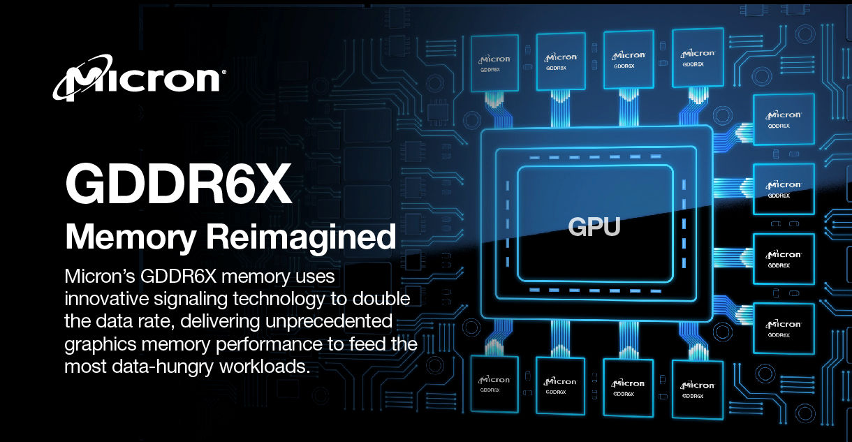 Micron представила GDDR6X: самая быстрая память для видеокарт в мире