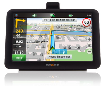 teXet TN-560A: навигатор с Android