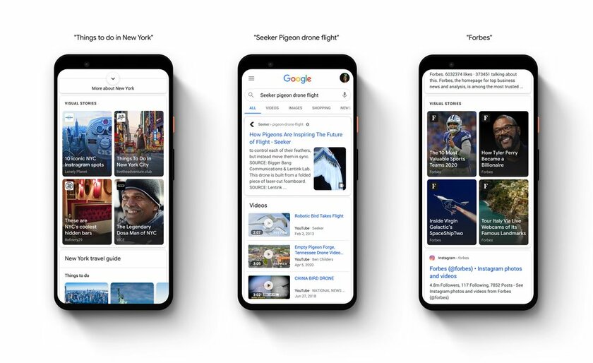 В приложении Google для Android и iOS появились Stories