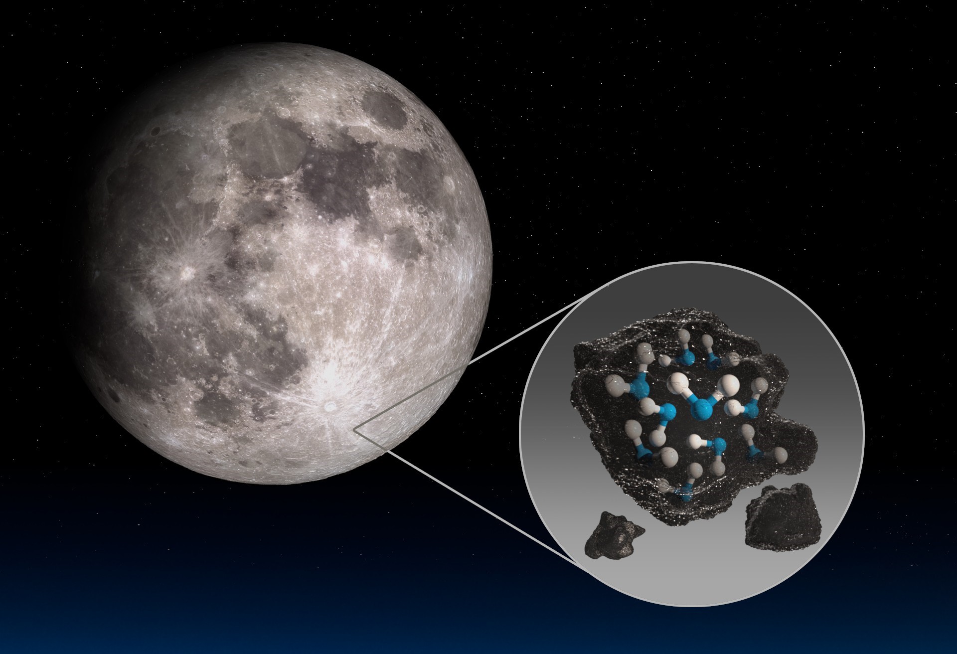 NASA впервые обнаружило воду на солнечной стороне Луны