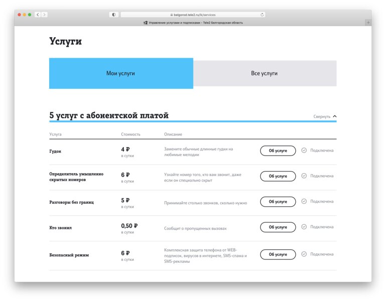 по какому номеру можно проверить платные подписки на теле2 и отключить