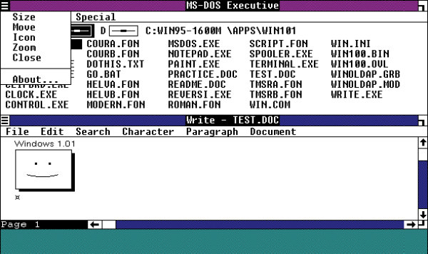 Чем Windows 1.0 выделялась на фоне конкурентов и что в ней было интересного