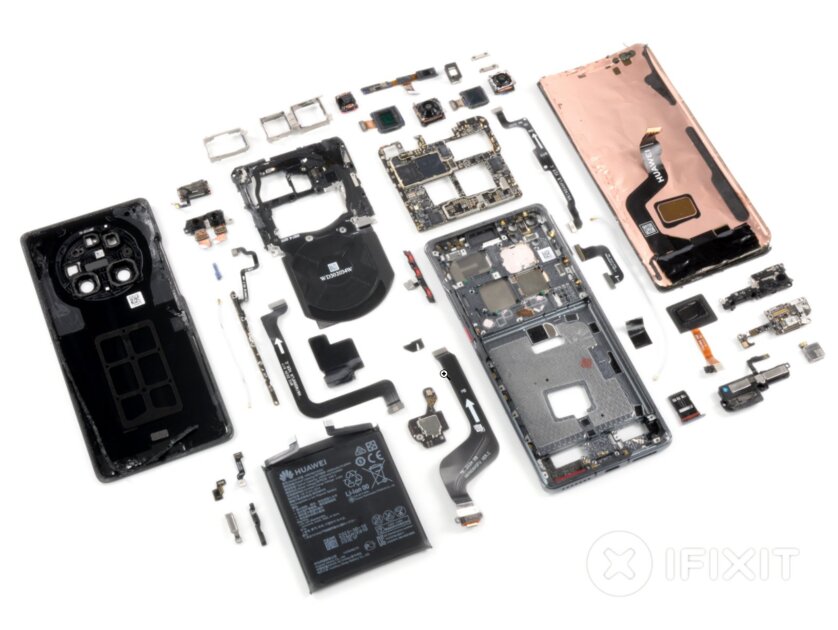 iFixit разобрала Huawei Mate 40 Pro: даже iPhone 12 отремонтировать проще