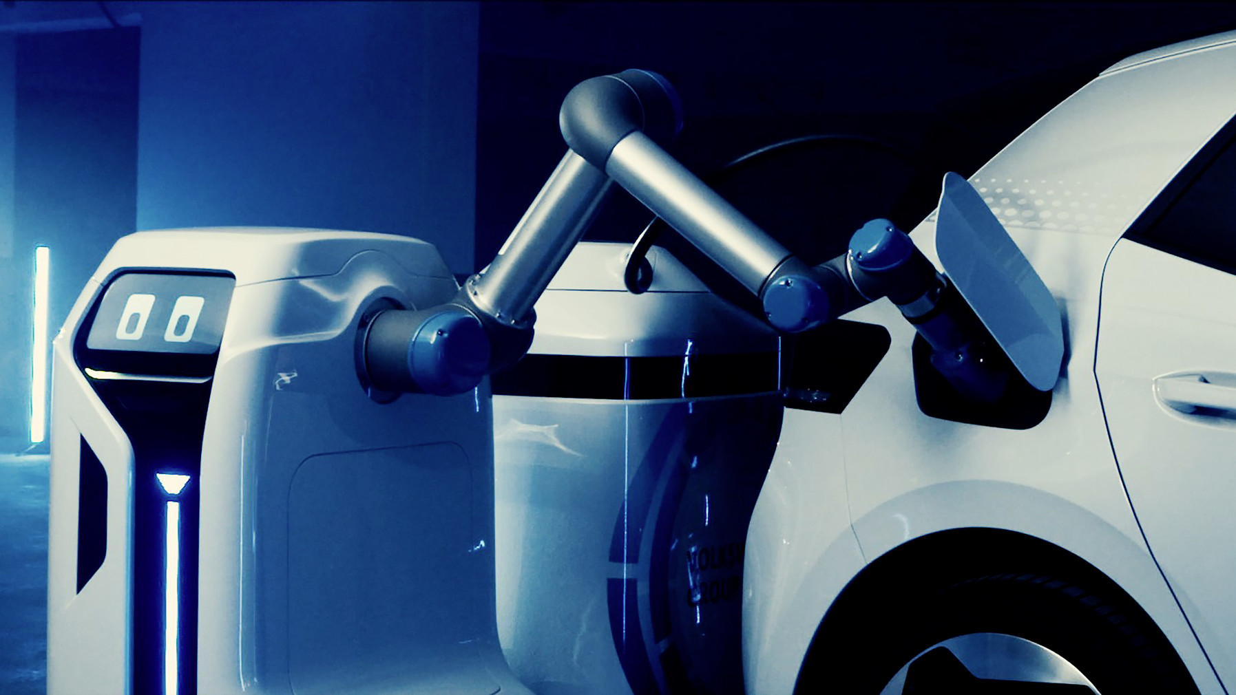 Volkswagen показал робота для заправки электромобилей, похожего на R2-D2 из «Звёздных войн»