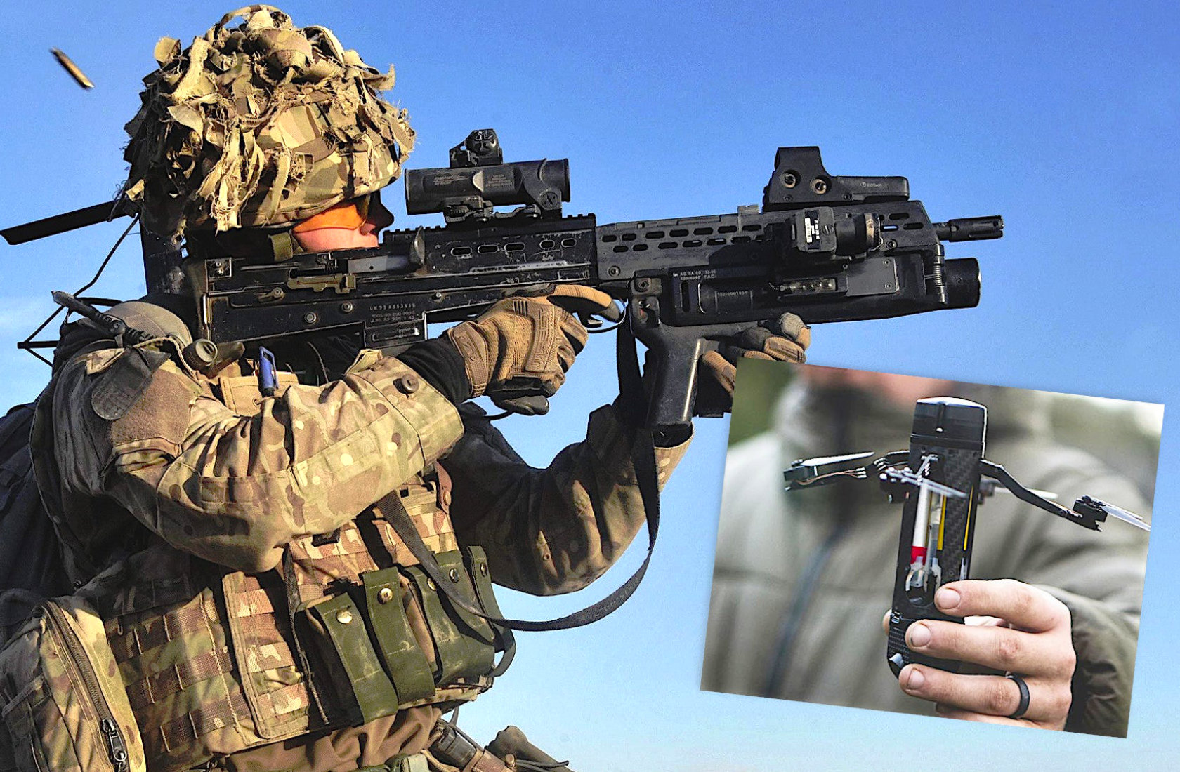 Британская армия тестирует боевые нано-дроны, выпускаемые из гранатомёта