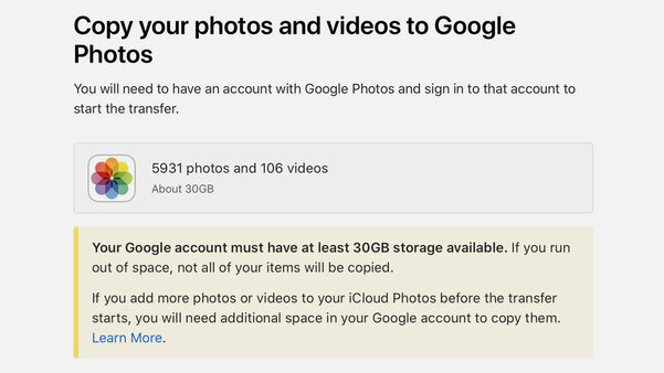 Apple запустила экспорт фото из iCloud в «Google Фото» и другие сервисы
