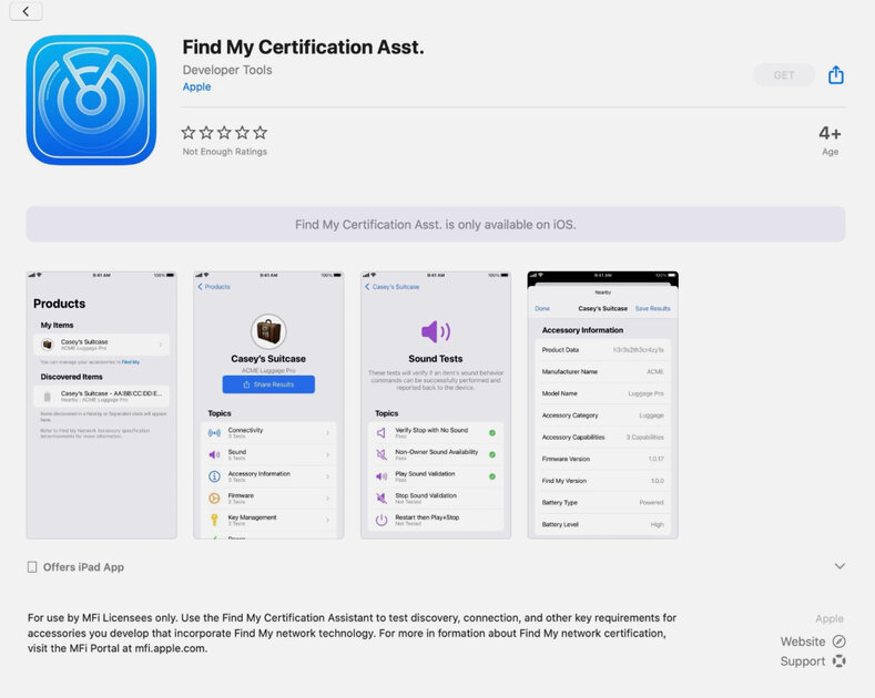 Apple начала сертификацию сторонних аксессуаров для поиска через «Локатор»