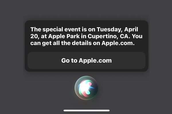 Siri проболталась об апрельской презентации Apple