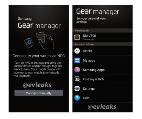 В сети оказался скриншот программы для настройки часов Samsung Galaxy Gear