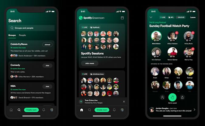 Даже у Spotify появился аналог Clubhouse — Greenroom