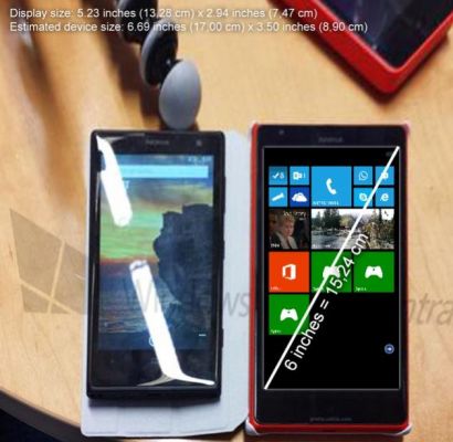 Nokia Lumia 1520 Bandit превосходит по размерам Samsung GALAXY Mega 6.3