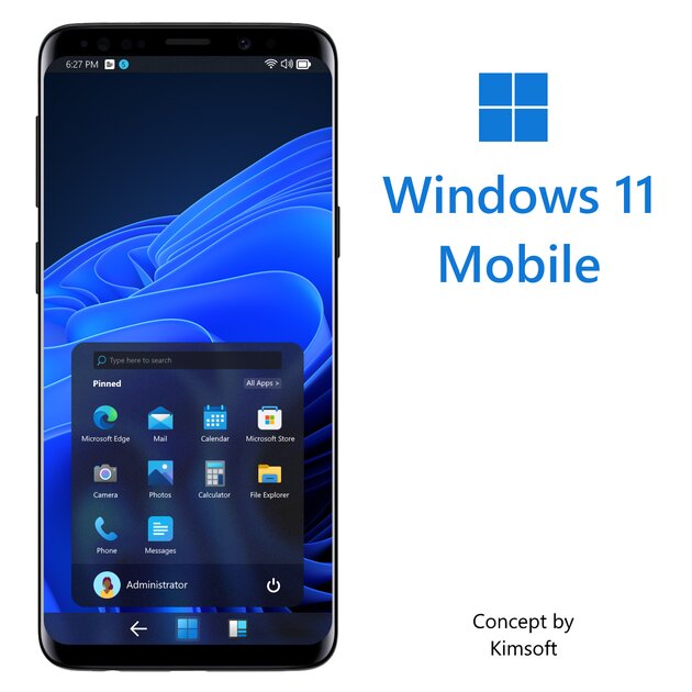 Дизайнер показал, как выглядела бы Windows 11 для смартфонов. Android, присмотрись!