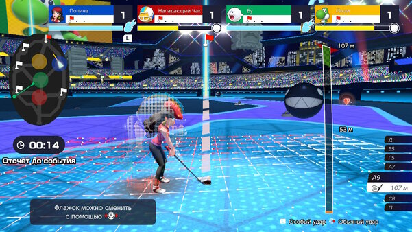 Гольф с торнадо, в котором надо сбивать соперников. Обзор Mario Golf: Super Rush