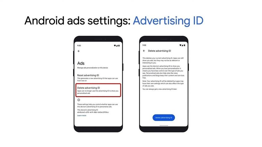 Google удалит ваш рекламный ID, если вы откажетесь от персонализации