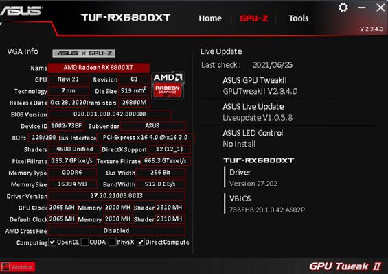 Обзор ASUS TUF Radeon RX 6800 XT OC: хороший вариант для тех, кто к нему готов — Результаты тестов. 16