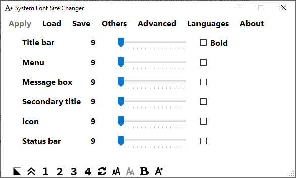 Как увеличить шрифт на компьютере с Windows 10 — Увеличение шрифтов в System Font Size Changer. 1