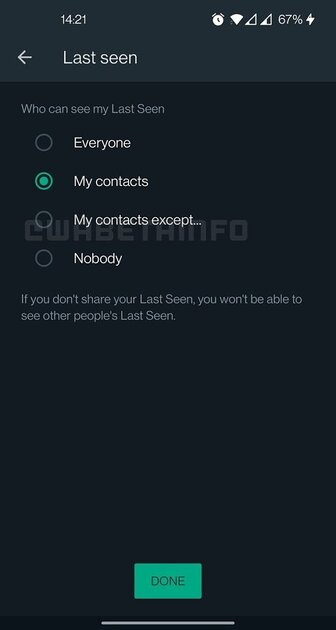 Бета-версия WhatsApp позволяет скрывать свою активность для определённых контактов