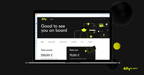 В России заработал встроенный в Opera кэшбэк-сервис Dify