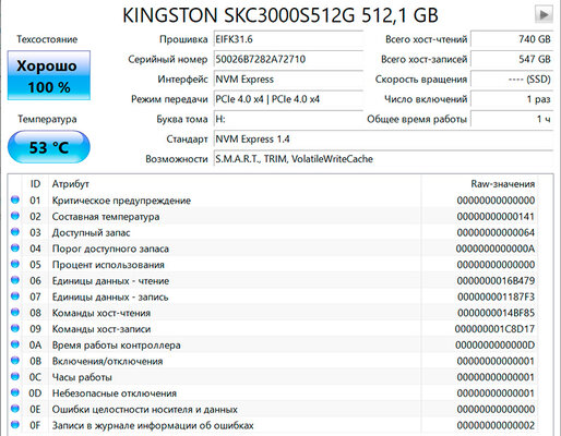 Обзор SSD Kingston KC3000 512 Гбайт: отличный накопитель с одним недостатком — Внешний вид, особенности конструкции. 9