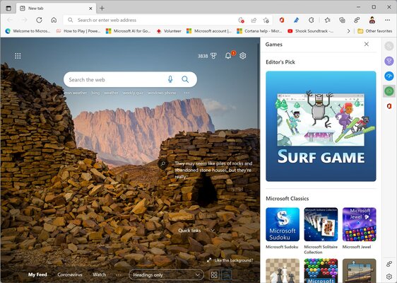 В Edge появится панель с полезными инструментами. Например, измеритель скорости интернета