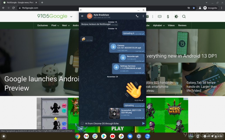 Смартфоны Pixel смогут стримить Android-приложения на ПК: как это выглядит