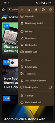 Chrome 100 теперь полноценно перекрашивается под обои Android. Выглядит спорно