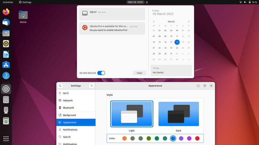 В Ubuntu 22.04 интегрировали новый логотип и добавили выбор акцентного цвета