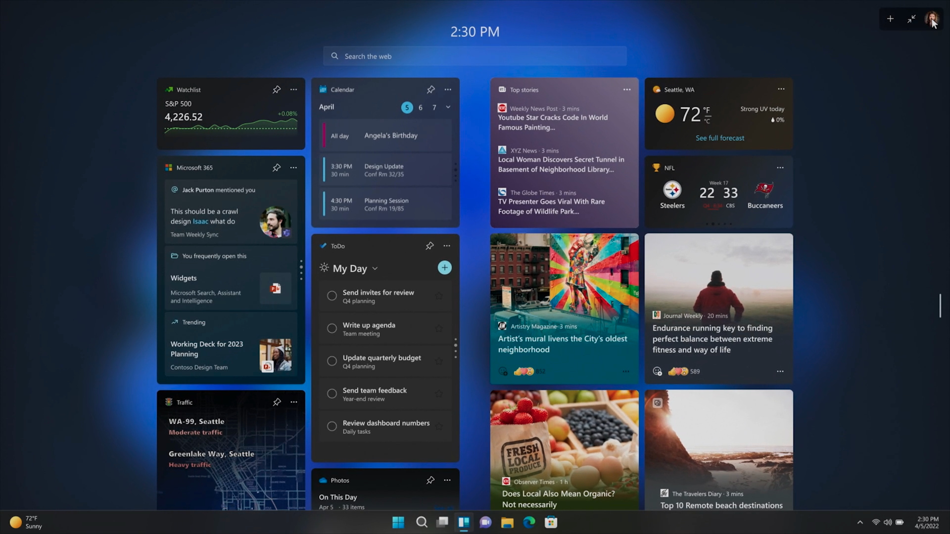 Виджеты Windows 11