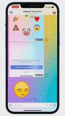 Бета-версия Telegram Premium вышла на iOS с эксклюзивными стикерами и реакциями