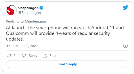 Qualcomm обещала 4 года поддержки, но её смартфон всё ещё на стоковом Android 11