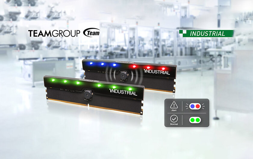 Новая DDR5-память TeamGroup уведомит об ошибках звуком и светодиодной индикацией