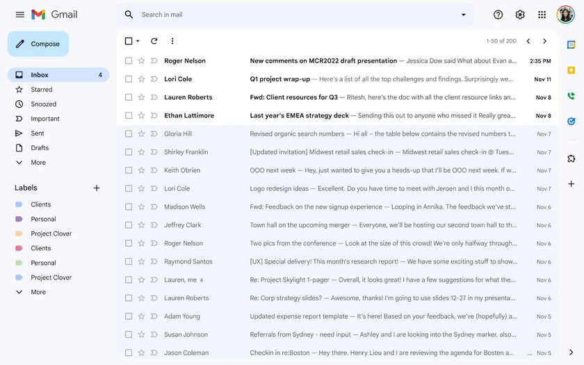 Gmail принудительно включает новый дизайн. Он понравится не всем