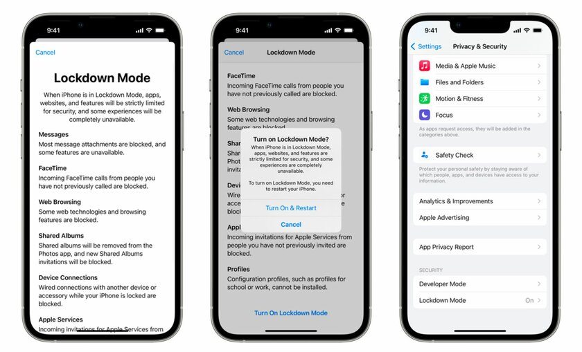Apple has created a lockdown mode for its devices. This is extreme protection against cyber threats. Apple has created a lockdown mode for its devices. This is extreme protection against cyber threats.