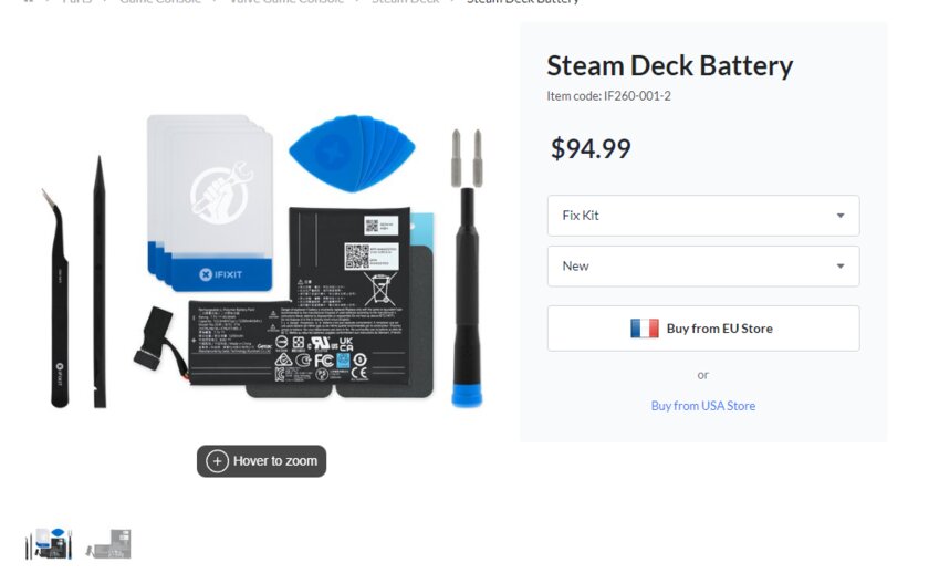 Ремонт в домашних условиях: iFixit выпустила комплекты для замены батареи и вентилятора Steam Deck