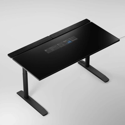 Умный стол от Lumina имеет встроенный OLED-экран. Выглядит, как в научной фантастике