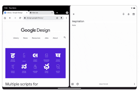 Chrome для Android-планшетов получил новый дизайн. Можно перетаскивать картинки в приложения