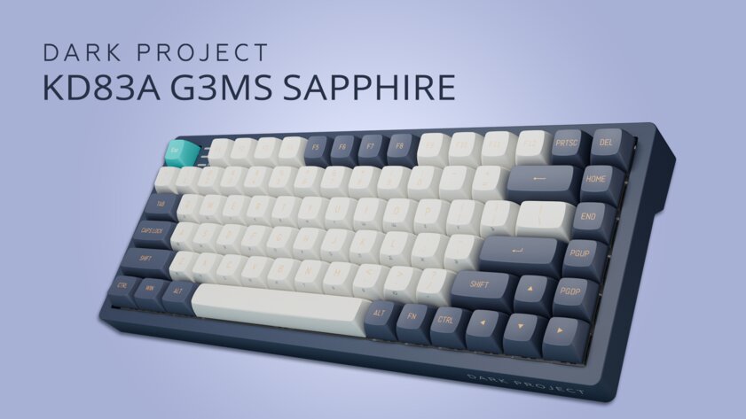 Dark Project представила флагманскую механическую клавиатуру KD83a: для игр, работы и не только