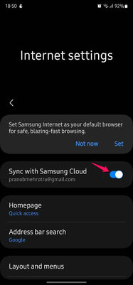 Браузер Samsung научился синхронизировать закладки из Chrome