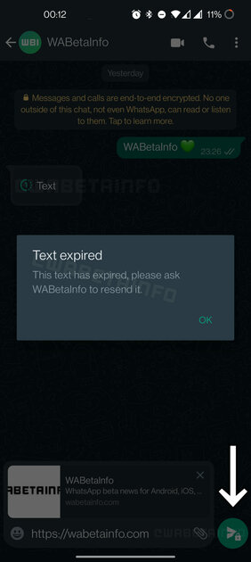 WhatsApp тестирует одноразовые текстовые сообщения. Для чего они нужны