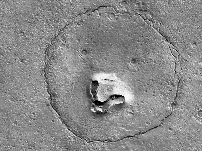 NASA получило ещё одно странное изображение с Марса. Похоже на морду медведя