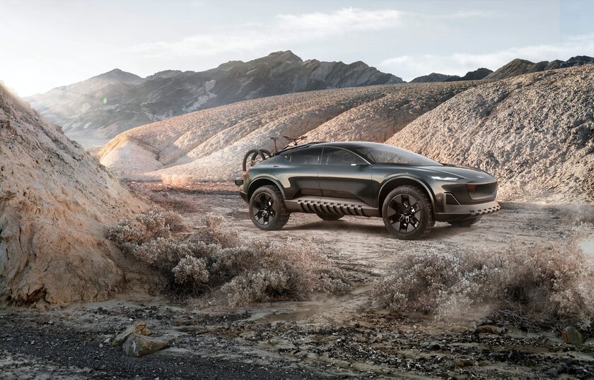 Audi представила концепт пикапа будущего: с AR-управлением, быстрой зарядкой и необычным кузовом